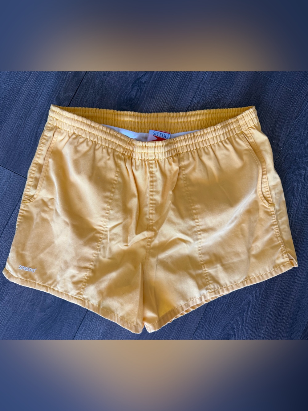 Speedo Men's Vintage 90s Swim Trunks Shorts Yellow, Size Medium Unworn**